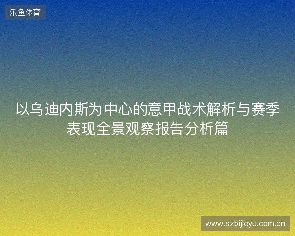 以乌迪内斯为中心的意甲战术解析与赛季表现全景观察报告分析篇
