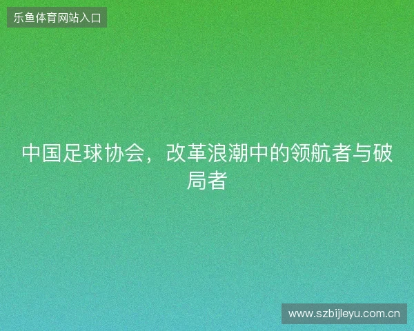 中国足球协会，改革浪潮中的领航者与破局者